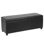 Opbergbank bedkist opbergbox 119x38x45 cm kunstleer zwart