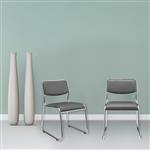 Bureaustoel 51x77x55 cm conferentiestoel set van 4 grijs