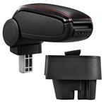 Armsteun PEUGEOT 207-SW-CC kunstleer zwart rood stiksel