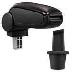 Armsteun Dacia Duster vf. 2010 kunstleer zwart en rood stiksel