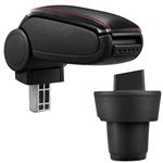 [pro.tec]® Armsteun-Seat Mii-kunstleer-zwart+rood stiksel