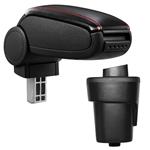 Armsteun-Opel Karl-2015-kunstleer-zwart+rood stiksel