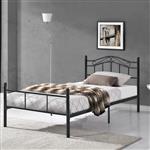 Metalen bedframe Florenz incl. bedbodem 90x200 cm zwart