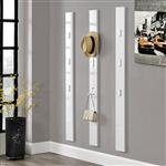 Muurkapstok wandkapstok glanzend 170x15x2,5 cm wit