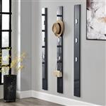 Muurkapstok wandkapstok glanzend 170x15x2,5 cm grijs