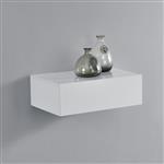 Wandplank met lade zwevend 46x30x15 cm wit glanzend