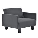 Stertch meubelhoes voor fauteuil polyester donkergrijs