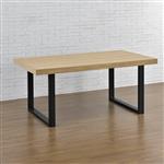 Stalen onderstel set van 2 U tafelpoot 90x72 cm zwart