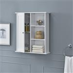 Vintage kolomkast badkamerkast 71x60x18 cm wit