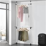 [en.casa] Telescopisch kledingrek Kemi verstelbaar wit 75-115 cm