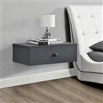 [en.casa] Wandplank met deur - donkergrijs