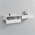 [en.casa] Wandplank met deur 2 stuks set - wit