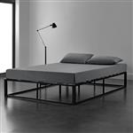 Metalen bed Kogel met lattenbodem zwart 140x200 cm