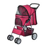 Hondenbuggy met 4 wielen 73x46x100 cm max. 15 kg rood