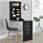 Klaptafel eettafel voor wandmontage met krijtbord zwart
