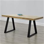 Stalen A/2 tafelpoot set van 2 meubelpoot 70x10x72 cm zwart