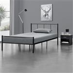 Metalen bedframe Hercules incl. bedbodem 120x200 cm zwart