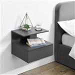 Nachtkastje zwevend Elba met lade 40x35x31 cm donkergrijs