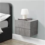 Nachtkastje zwevend Phuket 30x40x29 cm met 2 lade betonlook