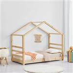 Kinderbed houten bed huisbed met bedbodem 80x160 hout
