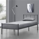 Metalen bedframe Hercules incl. bedbodem 90x200 cm donkergrijs