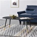 Salontafel Fontana 120x60x47 cm zwart eikenkleurig en zwart