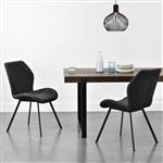 Eetkamerstoel set van 2 Sarpsborg 89x51x64 cm donkergrijs