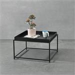 Salontafel Teltow met afneembaar tafelblad 36x59x59 zwart