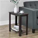 Bijzettafel Chur met plank MDF 60x30x61,3 cm donkerbruin