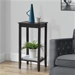 Bijzettafel Thun met plank MDF 38x30x74 cm donkerbruin