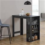 Bartafel Danderyd met 3 planken 120x60x105,5 cm zwart