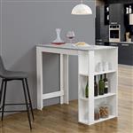 Bartafel Danderyd met 3 planken 120x60x105,5 wit en beton