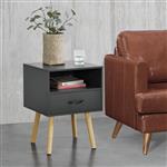 Nachtkastje Gavle met lade open vak 57x42x40 cm donkergrijs