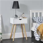 Bijzettafel nachtkastje Oestersund met lade 60x40x29,5 cm wit