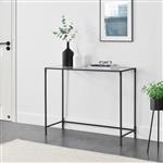 Console tafel Alajarvi sidetable glas 100x35x80 cm zwart