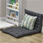 Vloerkussen loungekussen zitkussen 120x60 cm donkergrijs