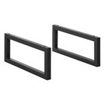 Ophangbeugel voor wastafelblad set van 2 zwart mat 50x20 cm