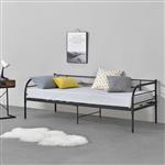 Eenpersoons slaapbank Falun 200x90 cm zwart mat