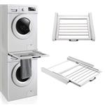 [en.casa] Stapelkit universeel tussenstuk met handdoekhouder wit