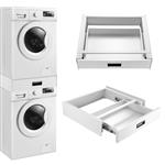 [en.casa] Stapelkit universeel tussenstuk met lade wit