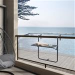 [en.casa] Balkontafel Badolato inklapbaar 83,5x60x60 cm donkergrijs