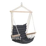 [en.casa] Katoenen hangstoel Bariloche max 100 kg donkergrijs