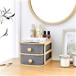 [en.casa] Bureau organizer Arsivik met 2 lades bamboe 15,5x18x23 cm