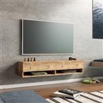 [en.casa] Tv-meubel Laitila 2 opbergvakken 140x31,5x29,5cm houtkleurig
