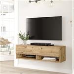 [en.casa] Tv-meubel Laitila 2 opbergvakken 100x31,5x29,5cm houtkleurig
