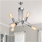 [lux.pro] Plafondlamp plafonnière 6xE27 Halesowen zilverkleurig