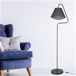 [lux.pro] Staande lamp vloerlamp Gateshead E27 zwart en grijs