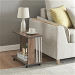 [en.casa] Bijzettafel Haarby 42x50x24 cm Eiken