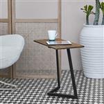 [en.casa] Bijzettafel Kalundborg 55x60x30 cm houtkleurig en zwart