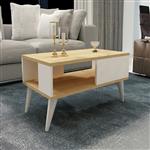 [en.casa] Salontafel Ludvika 40x90x45 cm eiken en wit